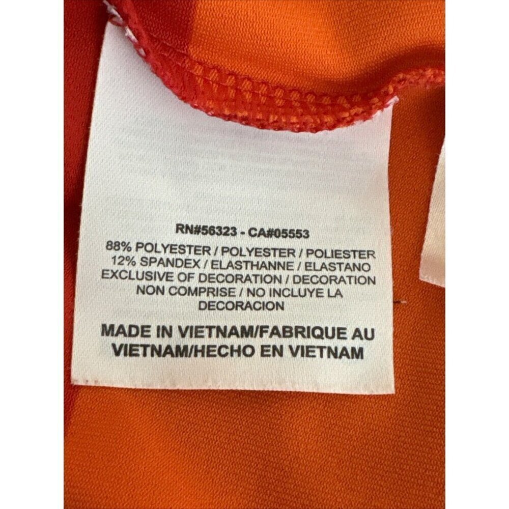 Nike Golf Tour‎ Performance Women's L Polo Shirt Orange Striped EUC - Picture 13 of 16